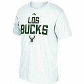 Milwaukee Bucks Noches Ene-Be-A WEM T-Shirt - White,baseball caps,new era cap wholesale,wholesale hats